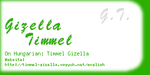 gizella timmel business card